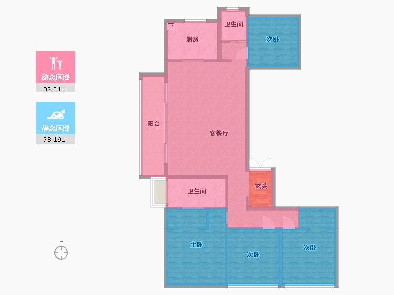 上海-上海市-鑫耀中城-128.00-户型库-动静分区