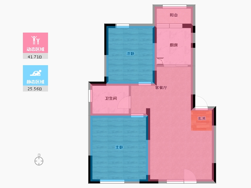 吉林省-长春市-绿地澜溪府-59.54-户型库-动静分区