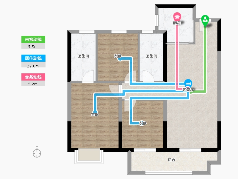 河南省-郑州市-康桥玖玺园-91.99-户型库-动静线