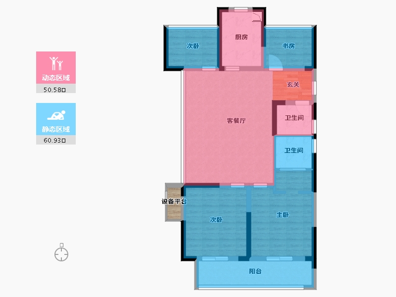 浙江省-绍兴市-金樾玖著-100.80-户型库-动静分区