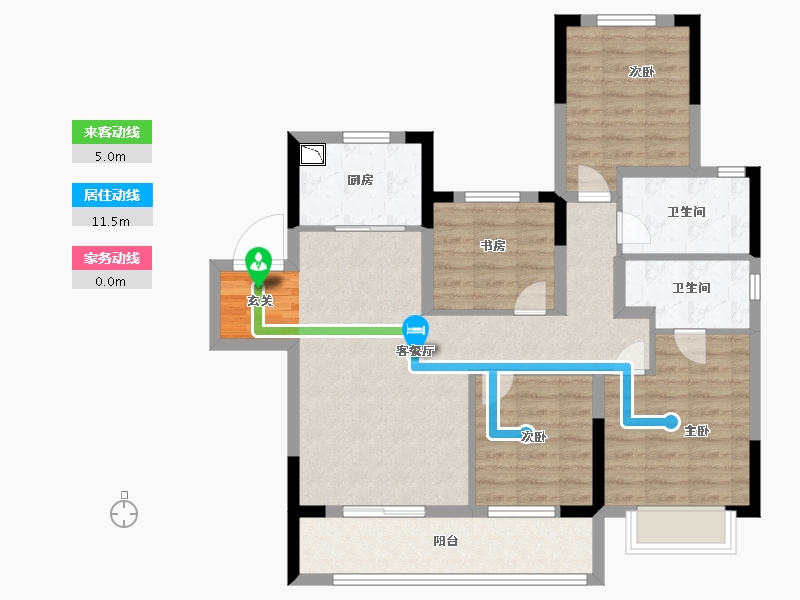 安徽省-合肥市-斌锋当代府MOMΛ-91.00-户型库-动静线