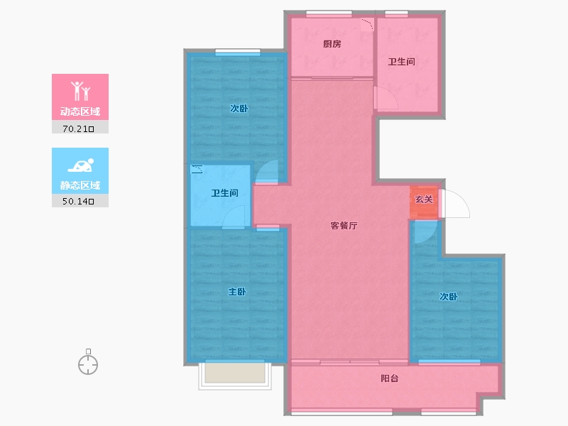 山东省-潍坊市-金鼎世家-109.00-户型库-动静分区