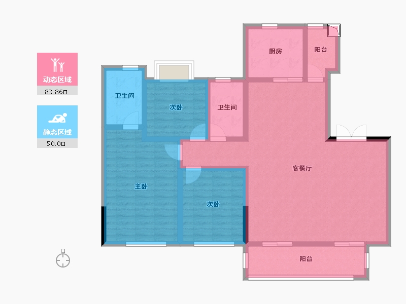 四川省-成都市-领地金科蘭台府-120.09-户型库-动静分区