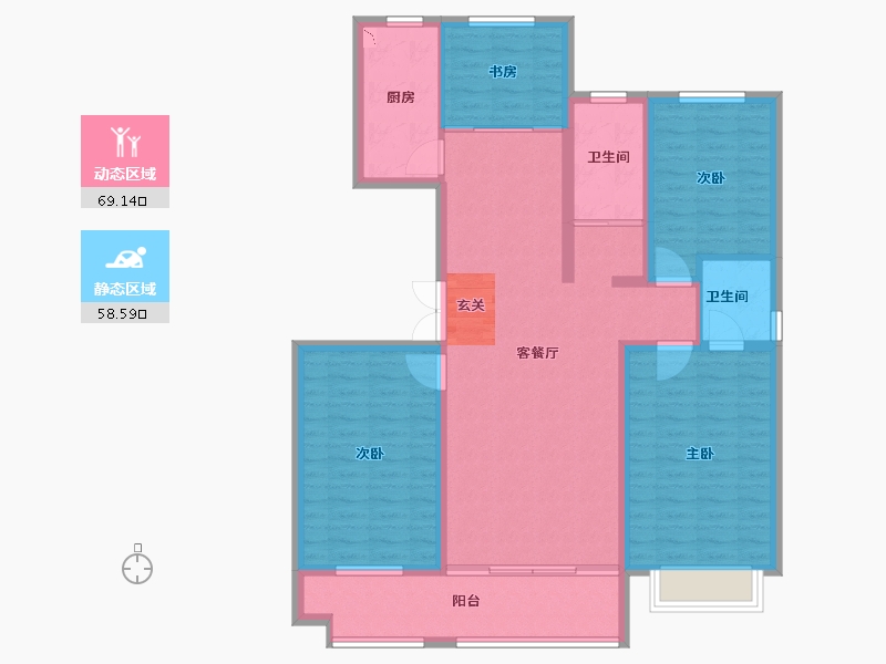 山东省-潍坊市-金鼎世家-115.00-户型库-动静分区