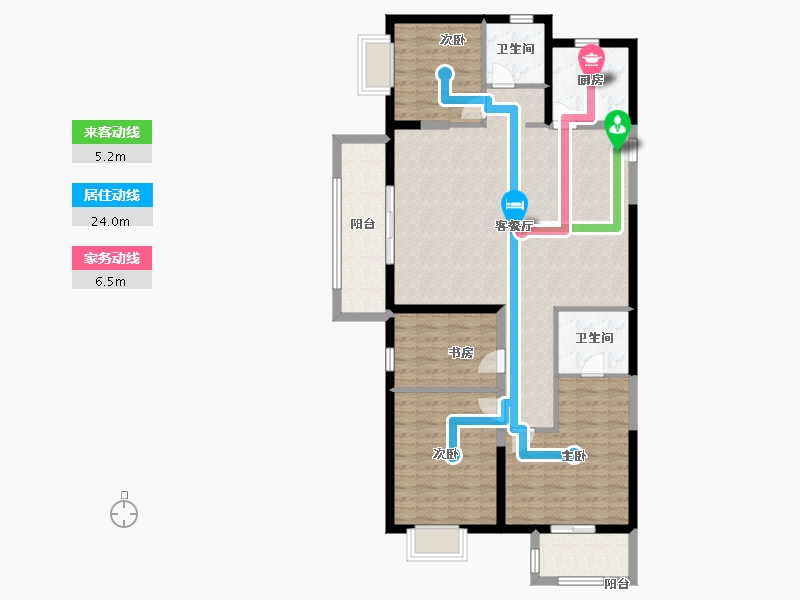 河南省-郑州市-康桥玖玺园-112.00-户型库-动静线