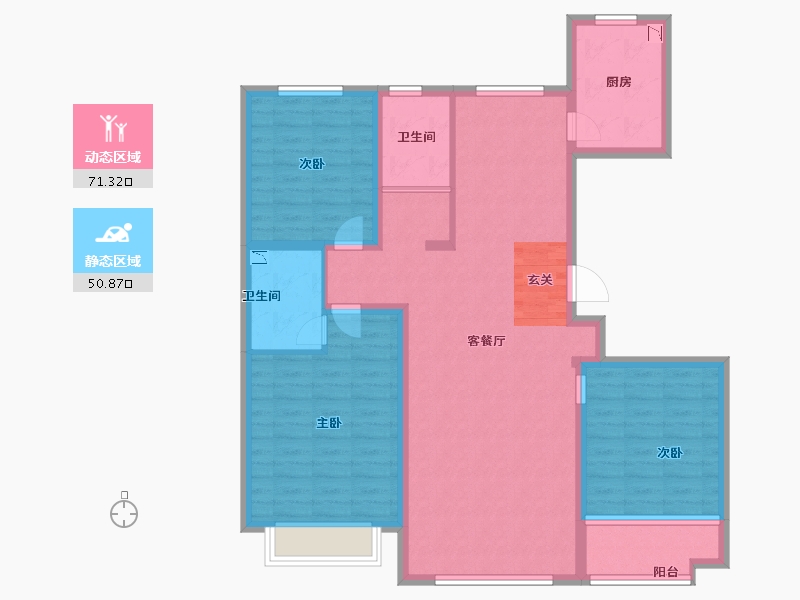 山东省-潍坊市-金鼎世家-110.00-户型库-动静分区