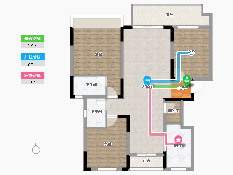 河南省-商丘市-柘城建业春天里-108.00-户型库-动静线