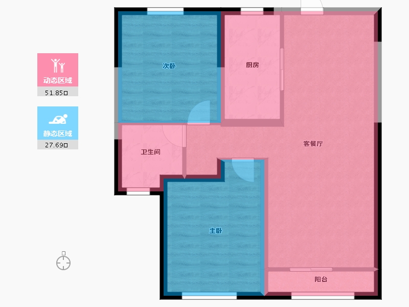 河北省-保定市-学府澜湾-71.20-户型库-动静分区