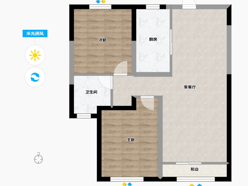 河北省-保定市-学府澜湾-71.20-户型库-采光通风