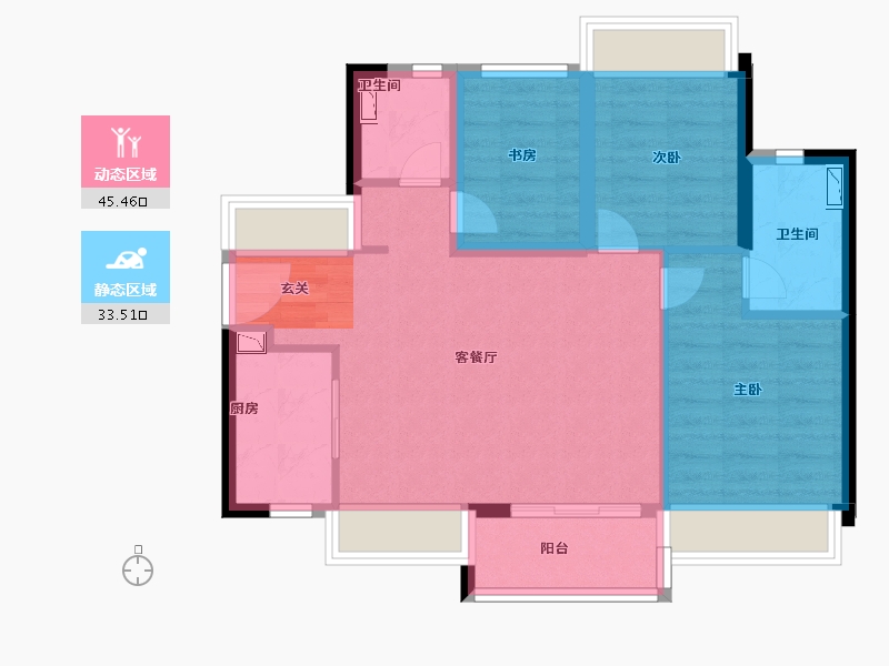 广东省-珠海市-万科第五园-70.00-户型库-动静分区