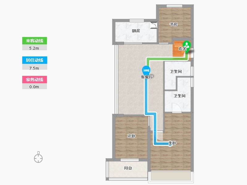 浙江省-杭州市-保利潮起云上府-79.20-户型库-动静线