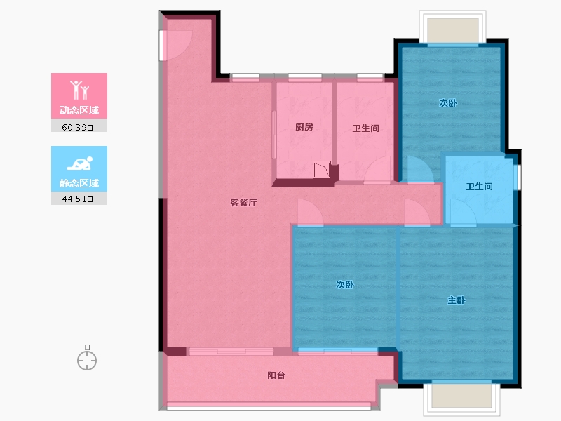 江西省-九江市-美的金科华府-95.00-户型库-动静分区