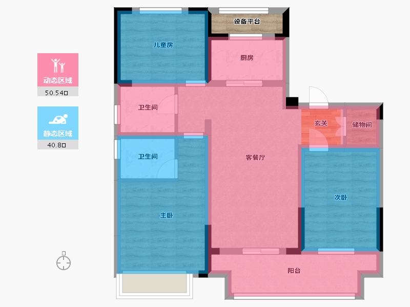 浙江省-杭州市-澳海云樾赋-82.40-户型库-动静分区