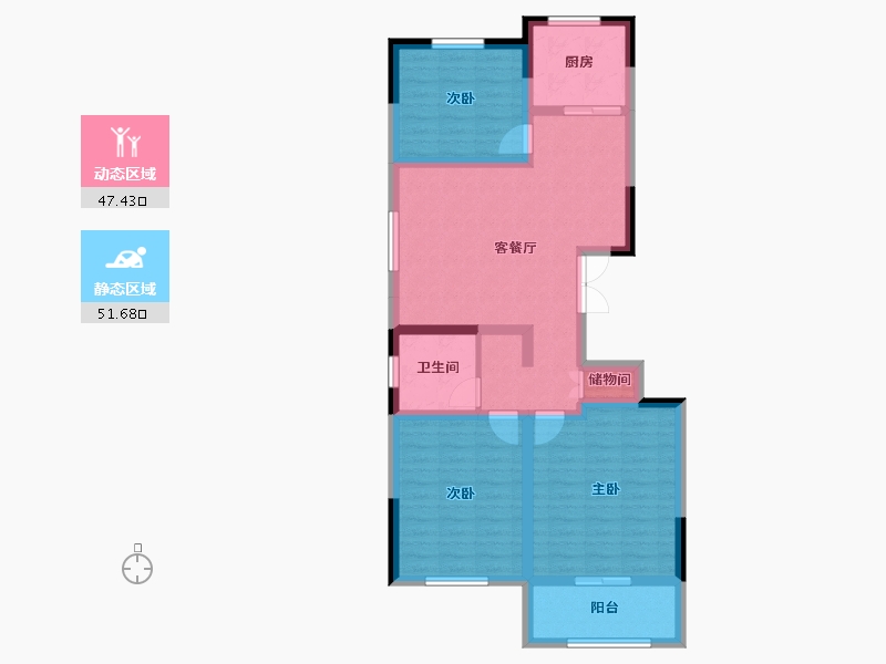 山西省-晋城市-铭基凤凰城-88.00-户型库-动静分区