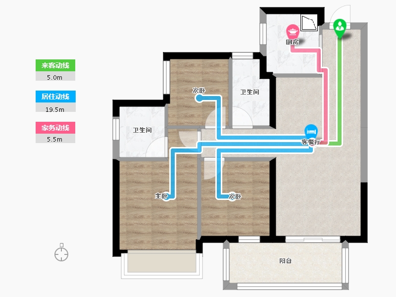 广西壮族自治区-南宁市-龙光水悦龙湾御江-68.98-户型库-动静线