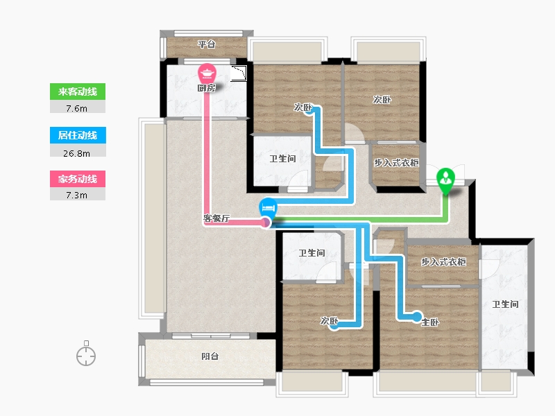 江苏省-常州市-琅越龙洲-136.35-户型库-动静线