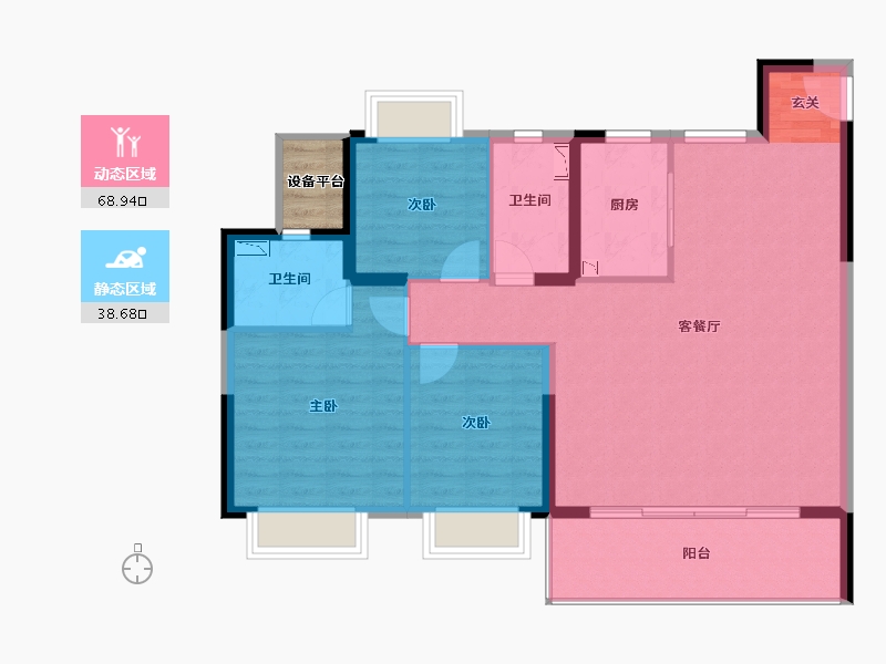 江西省-南昌市-奥园铂翠中央-99.99-户型库-动静分区