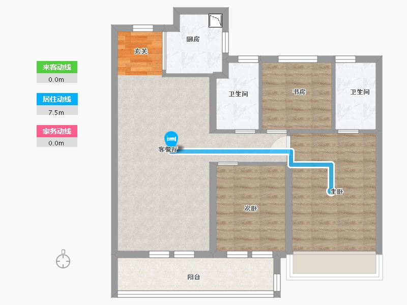 浙江省-杭州市-保利潮起云上府-77.60-户型库-动静线