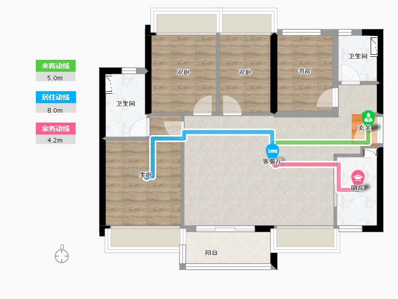 广东省-珠海市-万科第五园-79.00-户型库-动静线