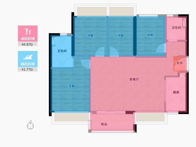 广东省-珠海市-万科第五园-79.00-户型库-动静分区