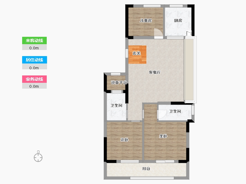 浙江省-杭州市-中天汀洲印月-85.60-户型库-动静线