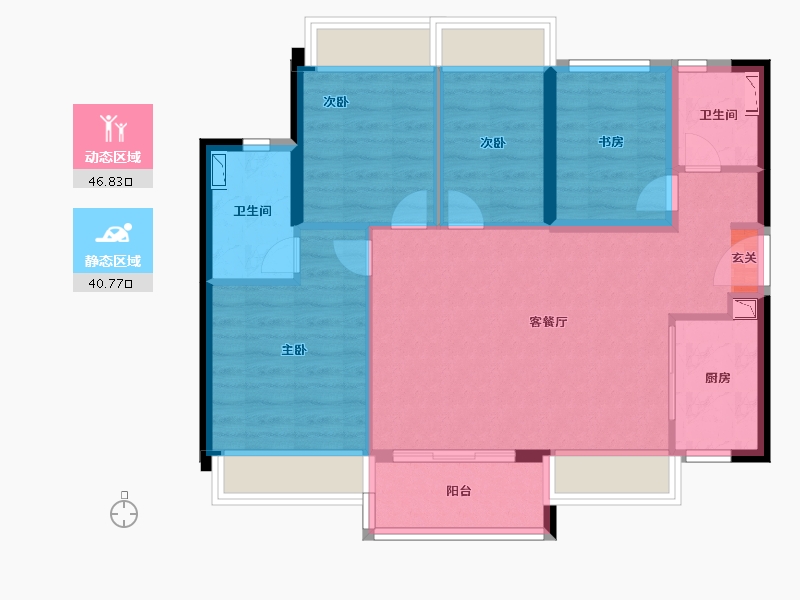 广东省-珠海市-万科第五园-78.00-户型库-动静分区