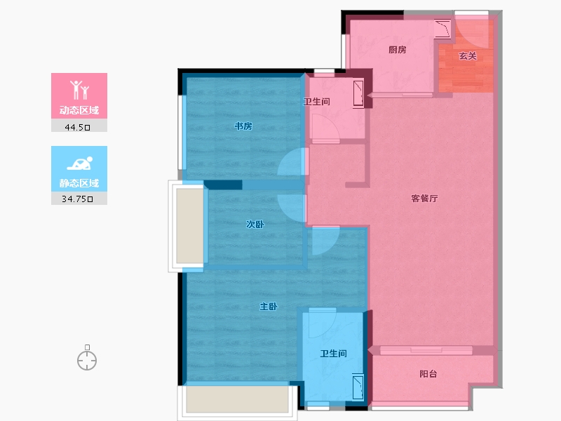 广东省-珠海市-万科第五园-70.00-户型库-动静分区