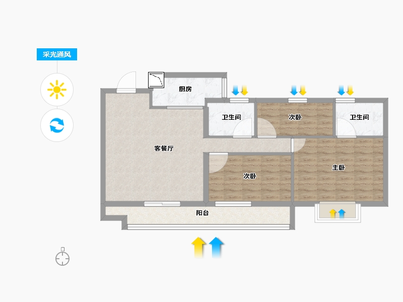 福建省-泉州市-正荣浔兴世纪春天-84.01-户型库-采光通风