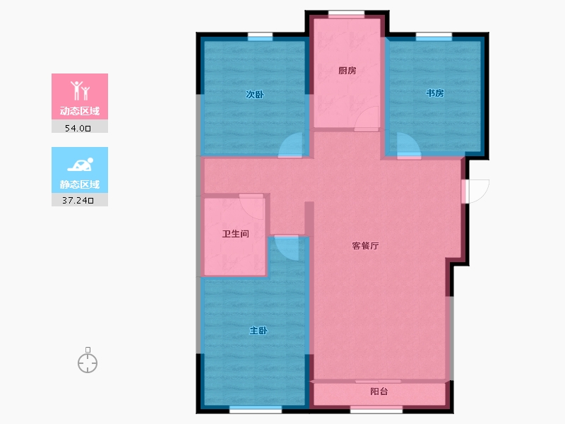 河北省-保定市-学府澜湾-81.60-户型库-动静分区