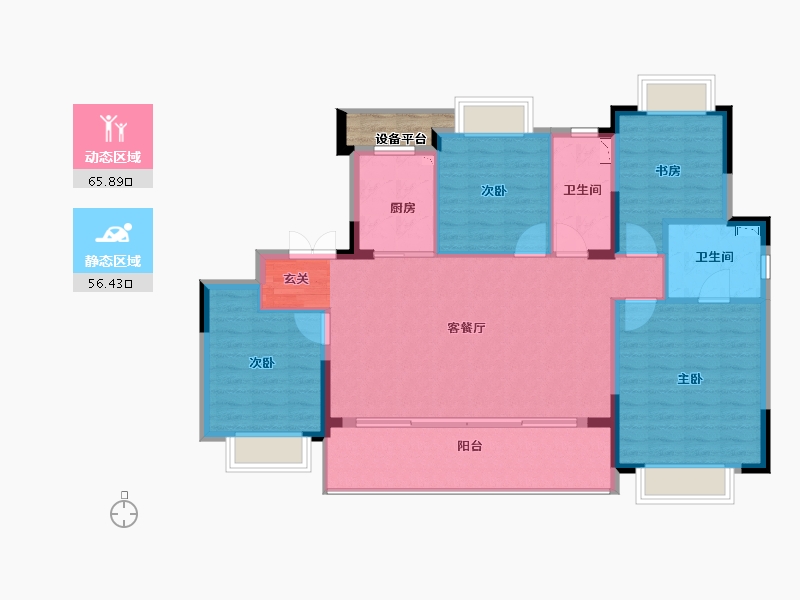 江西省-南昌市-奥园铂翠中央-114.00-户型库-动静分区