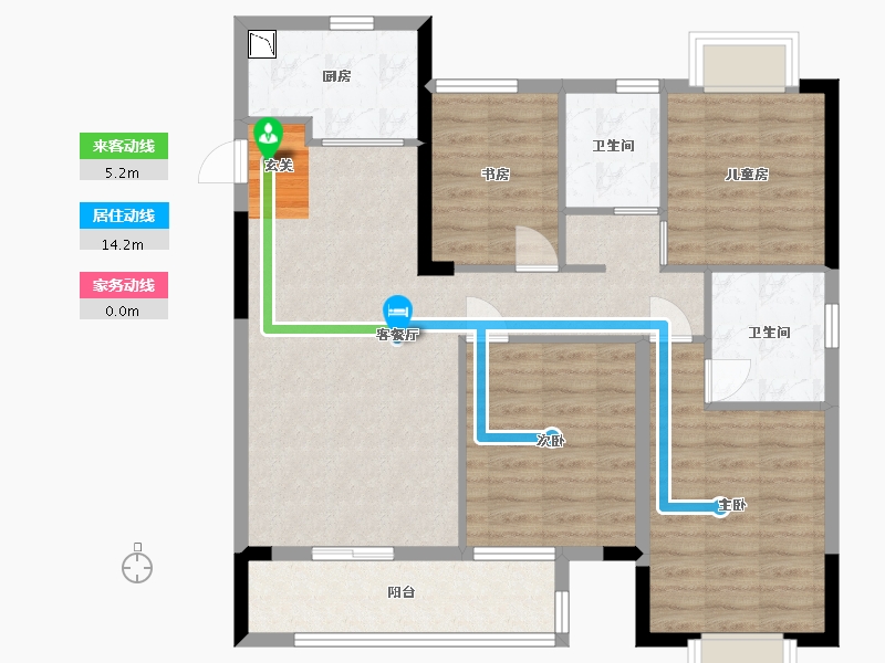 江西省-南昌市-正荣棠悦-94.38-户型库-动静线