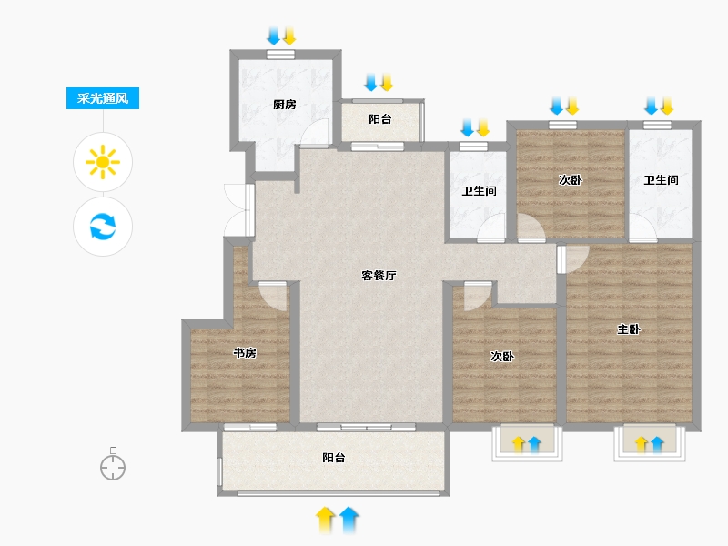 江西省-赣州市-中海国际社区-119.31-户型库-采光通风