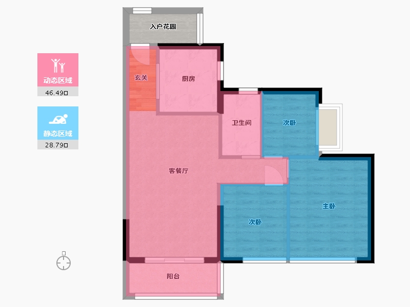 广东省-广州市-时代龙湖云来之城-71.20-户型库-动静分区