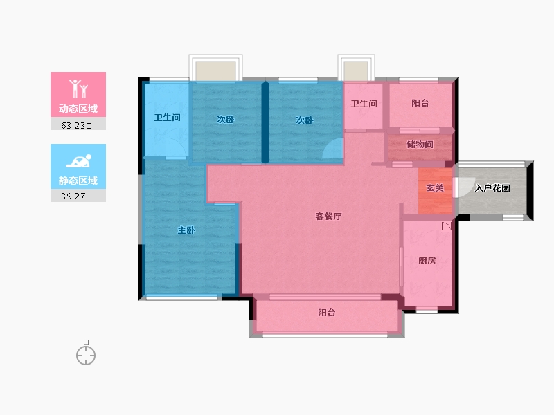 广东省-广州市-时代龙湖云来之城-96.81-户型库-动静分区