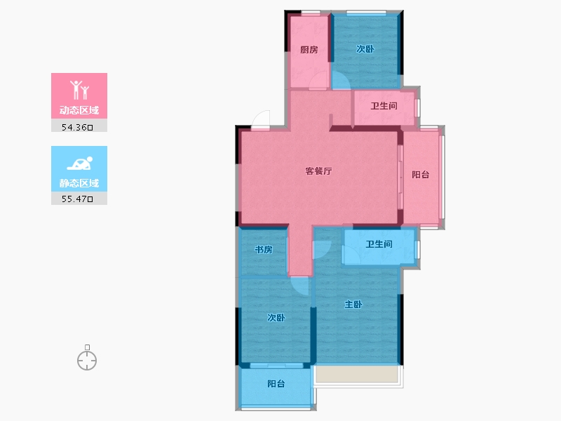 安徽省-蚌埠市-蚌埠碧桂园-98.44-户型库-动静分区