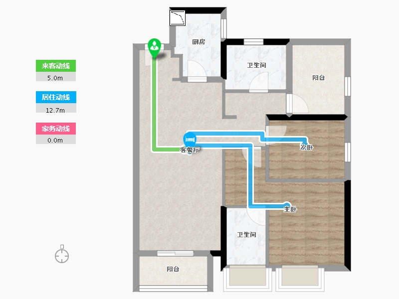 广东省-惠州市-卓越东部蔚蓝海岸-76.04-户型库-动静线