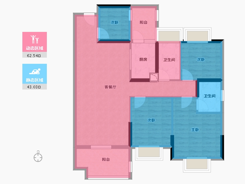 广东省-湛江市-硕基一品-93.77-户型库-动静分区