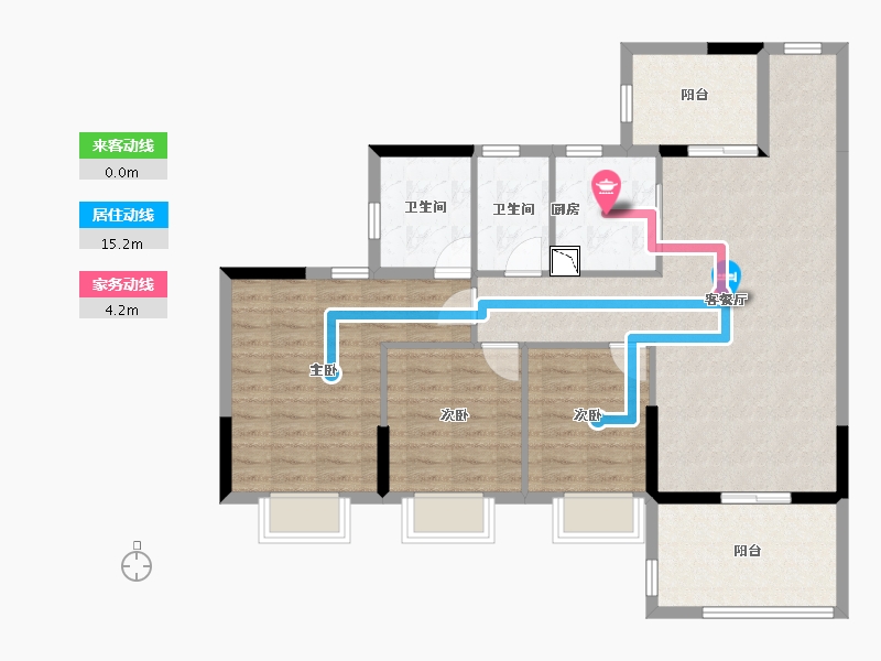 广东省-湛江市-万洲悦华府-100.56-户型库-动静线