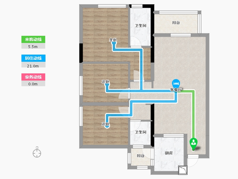 四川省-成都市-花样年家天下-88.50-户型库-动静线