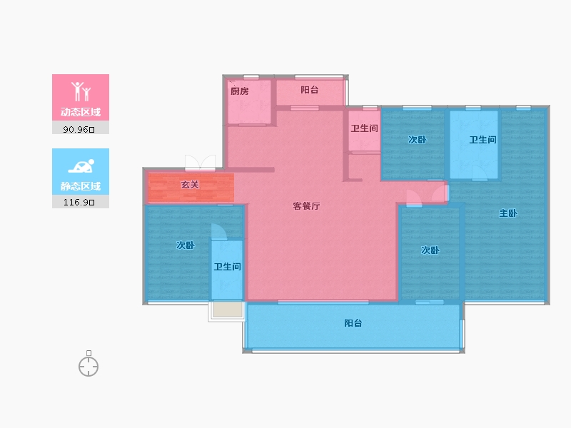 河南省-开封市-建业碧桂园天玺-189.60-户型库-动静分区