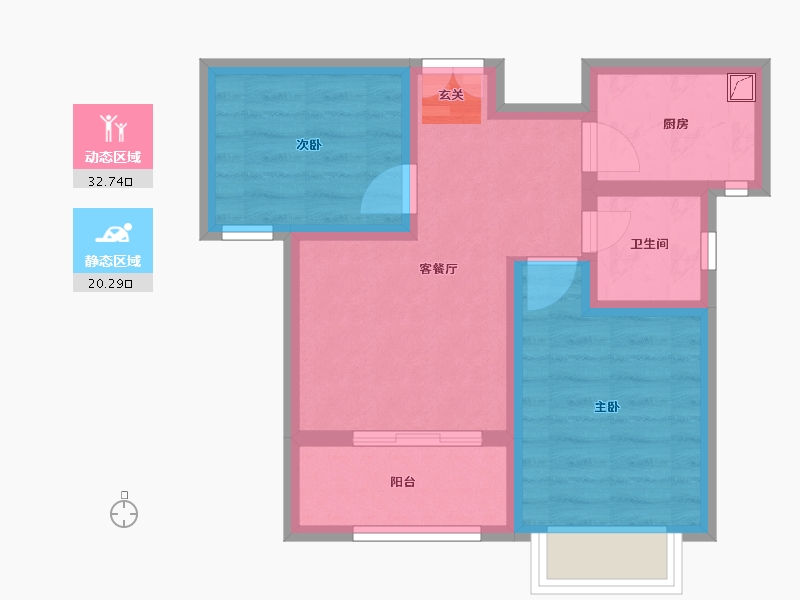 甘肃省-兰州市-轨道・城市曙光-45.72-户型库-动静分区