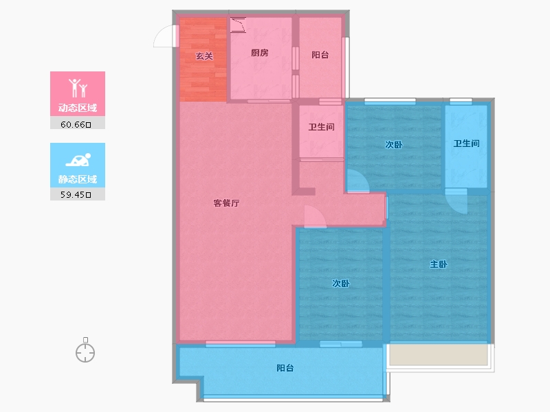 河南省-开封市-建业碧桂园天玺-108.00-户型库-动静分区