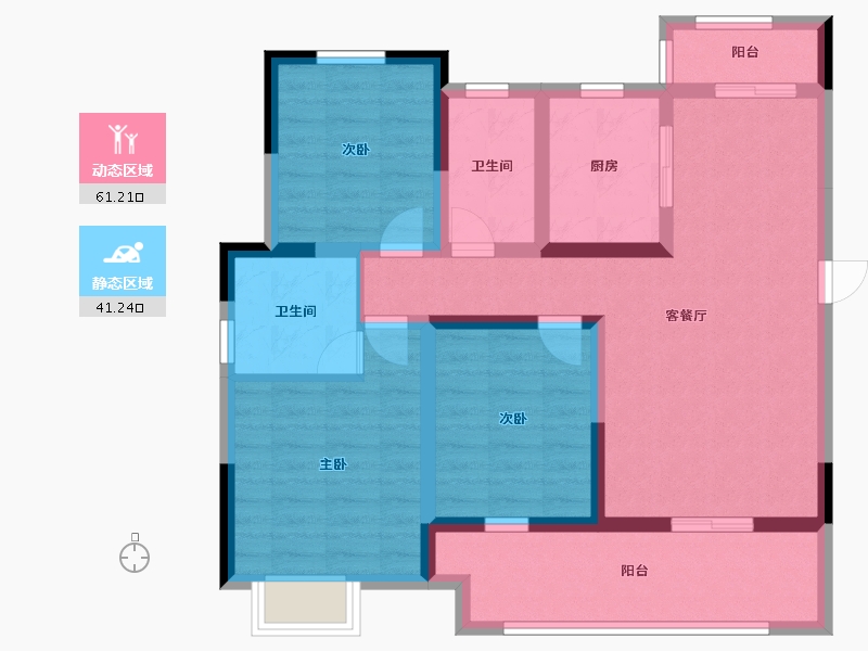 河南省-许昌市-锦艺伊顿小镇-90.00-户型库-动静分区