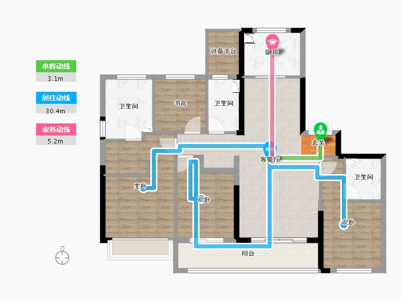 浙江省-宁波市-荣安江枫晓月-110.56-户型库-动静线