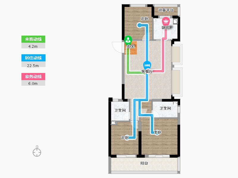 浙江省-宁波市-潮悦南塘-88.00-户型库-动静线