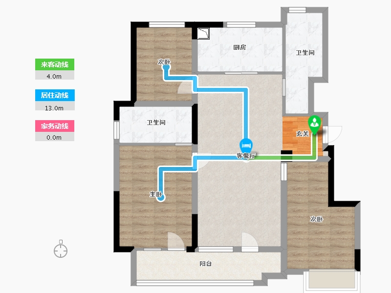 山东省-烟台市-世茂揽樾-92.80-户型库-动静线