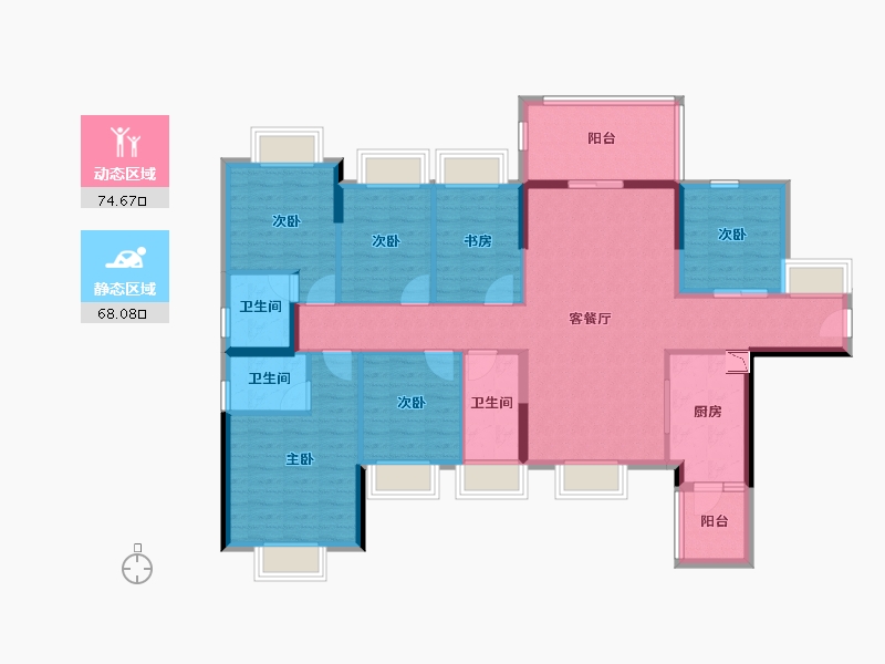 广东省-湛江市-硕基一品-127.61-户型库-动静分区