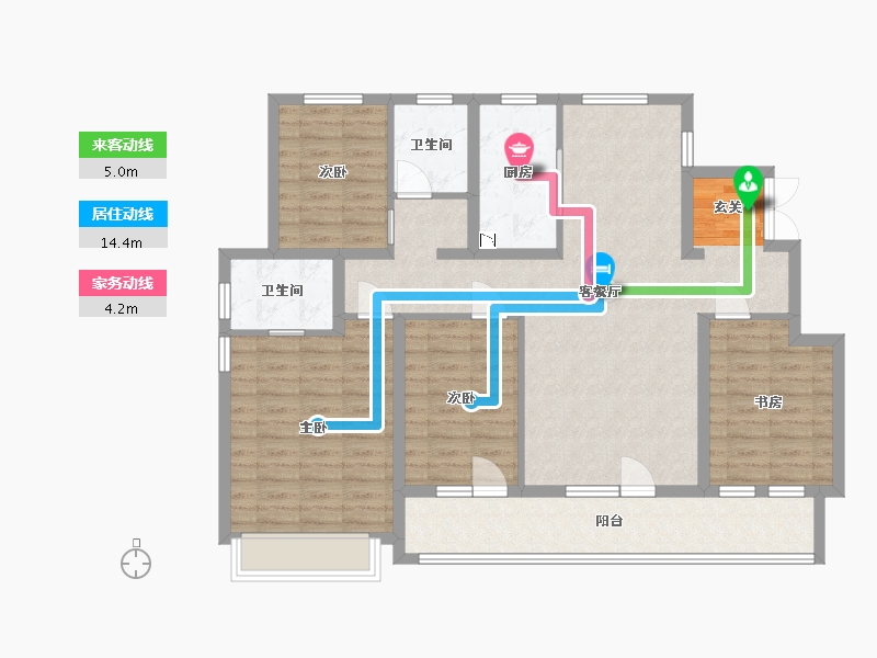 山东省-烟台市-招商雍景湾-112.00-户型库-动静线