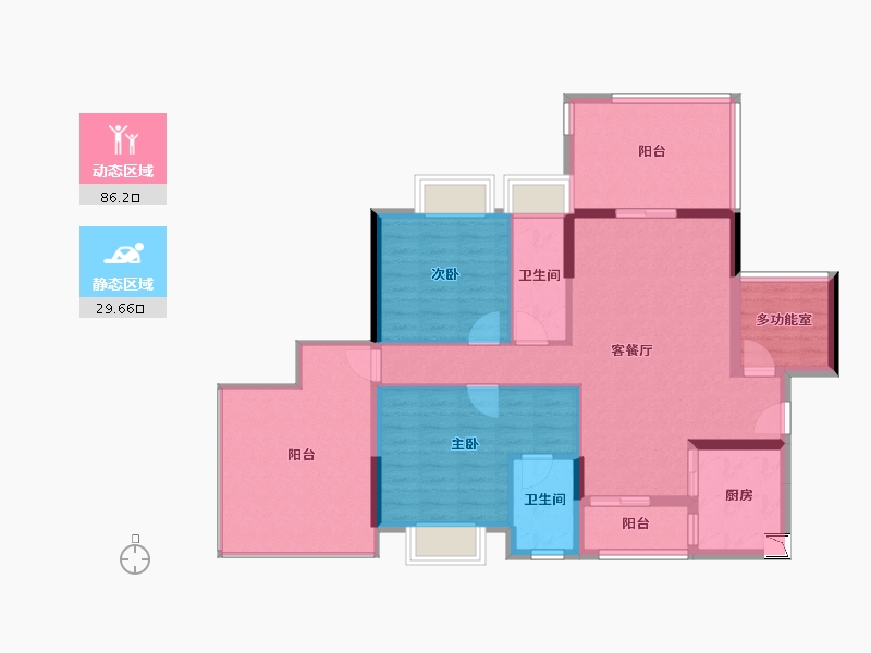 广东省-湛江市-万洲悦华府-104.14-户型库-动静分区