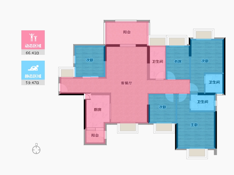 广东省-湛江市-硕基一品-112.07-户型库-动静分区